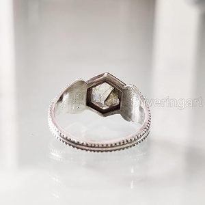 Bague pour femme en argent sterling 925 avec pierre précieuse labradorite naturelle, cadeau de mariage, de Noël, d'anniversaire, bague empilable, bijoux - Product Image 6