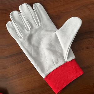 Venta caliente sin forro Crouser Cuff Guantes de montaje Exportación Calidad Grano Cuero Lona Volver Mejores guantes de seguridad General XL - Product Image 5