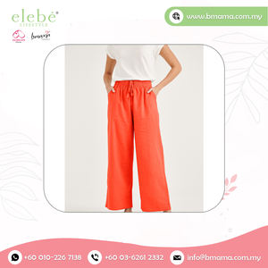 Femmes taille haute jambe large pantalon nouveau bureau à la mode Design formel respirant été élastique décoration sueur plat avant - Product Image 6