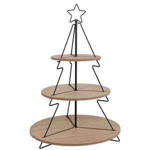 Soporte Redondo para Pastel de Acero Inoxidable con Forma de Árbol de Navidad, Diseño Moderno y Lujoso - Product Image 1