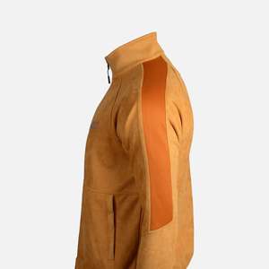 MU. YE Navigate Chaqueta informal de cuero genuino de pie con cierre con cremallera Patrón bordado Con capucha Longitud larga-Tallas XS XL - Product Image 2