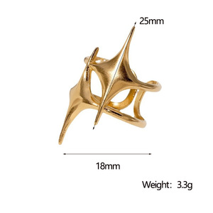 Beimai OEM vòng đơn giản và cao cấp sao thép không gỉ không thấm nước mở có thể điều chỉnh phụ nữ vòng - Product Image 2