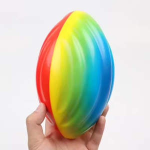 Vente en gros sur mesure balle anti-stress de rugby de football en spirale balle anti-stress de football en mousse mini balle anti-stress pour les enfants - Product Image 2