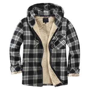 Top Selling Men Long Sleeve <b>Flannel</b> Jacket <b>Oversized</b> Plaid <b>Flannel</b> Button Down Heavyweight Custom <b>Flannel</b> Fleece Jacket for Men - Product Image 3