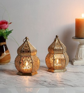 <b>Brass</b> Gold <b>Lanterns</b> for Living Rooms Modern Handmade <b>Lanterns</b> Home Decorations Candle Light Dinner - Product Image 1