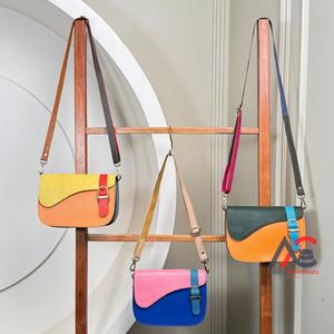 2025 haute qualité unique bandoulière sacs à main recycler cuir luxe dames sac à main coloré en cuir sacs de messager pour les femmes - Product Image 1