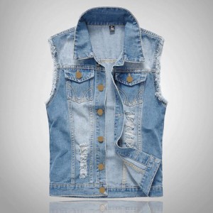 Tamaño adulto nuevo estilo de moda nuevo diseño hombres Jeans chaleco superventas lavable Jeans chaleco transpirable masculino Jeans chaleco para niños - Product Image 5