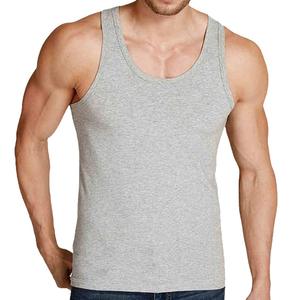 เสื้อกล้ามออกกำลังกายผู้ชายแบบใหม่ขายส่ง ผลิตตามสั่ง ผ้าถักผสมฝ้าย ระบายอากาศได้ดี เป็นมิตรกับสิ่งแวดล้อม แห้งเร็ว สีพื้น - Product Image 1