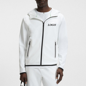 Sweat à capuche pour homme à prix avantageux avec fermeture éclair et poches latérales avec fermeture éclair, design de logo personnalisé, design uni avec capuche, vêtements décontractés - Product Image 1