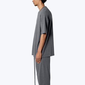 Fabricantes de algodón transpirable Camisetas para hombres Algodón holgado de gran tamaño Ropa informal de verano Relajado Nueva llegada Estilo de moda - Product Image 2