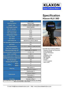 KLAXON Motor fueraborda diésel de alta potencia, 30 caballos de fuerza, 2 cilindros, nueva condición, precio al por mayor, número de modelo KLX 30D, 12 meses - Product Image 2