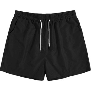 Pantalones cortos deportivos para hombre de poliéster de verano a precio barato de fábrica, pantalones cortos deportivos informales con logotipo personalizado de color sólido para hombre - Product Image 1