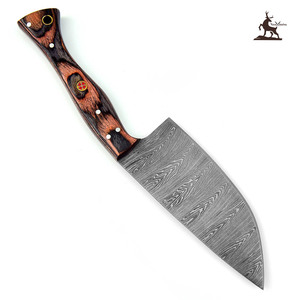 Couteau de chef en acier Damas personnalisable avec manche en bois, couteau de cuisine OEM avec d'excellentes options de personnalisation - Product Image 2
