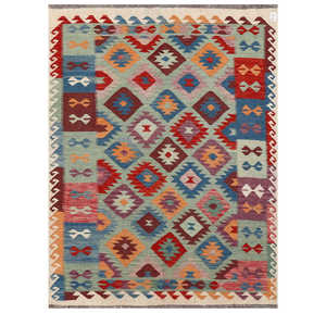 พรมกิลิม ไมมาณา อัฟกานิสถาน ขนาด 196 x 148 ซม. พรมปูพื้นและชุดพรม - Product Image 1