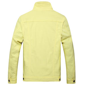 Wholesale Orange Jean <b>Jacket</b> for Men | Cotton <b>Denim</b> Button-Up Casual Outerwear Orange Slim Fit Jean <b>Jacket</b> Manufacturer Supply - Product Image 2