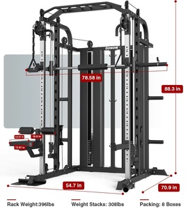 La Mejor Oferta para una Nueva Máquina Smith con Pilas de Pesas, Sistema Multifuncional para Gimnasio en Casa, Jaula de Potencia - Product Image 5
