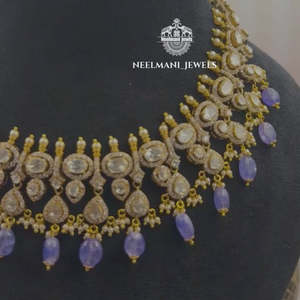 Luxury Purple Gem <b>Necklace</b> Set with Zircon and <b>Ruby</b> Gold Plated Copper for Wedding and Gifts for Ladies - Product Image 5
