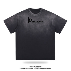 เสื้อยืดซันเฟด เสื้อยืดคอตตอนผู้ชายแบบสั่งทำ คอกลม แขนสั้น พิมพ์ลาย เสื้อยืดฟิตเนส เสื้อยืดเปล่า ผ้าฝ้าย 100% เสื้อยืดระบายอากาศได้ดี - Product Image 3