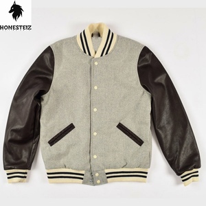 Men's Casual Wool Varsity Jacket Winter Stand Collar Windproof Breathable Quick Dry Light Comfortable Letter Style OEM Service - Product Image 1