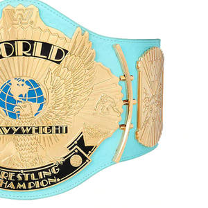 Ceinture de titre de réplique de championnat d'aigle ailé WWE en cuir véritable bleu de qualité supérieure par Wish Tell International - Product Image 2