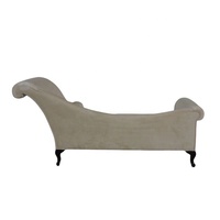 Antikes Schlafsofa Eisen-Chaiselongue Wohnzimmer-Sofa Holz-Tagesbett für Schlafzimmer Hotelmöbel Gepolstert mit Samtstoff