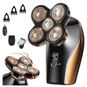 Rasoio elettrico da barba a batteria rasoio a batteria a testa calva liscio con teschio rotante di ricambio rasoio per la rasatura del corpo lavabile - Product Image 2