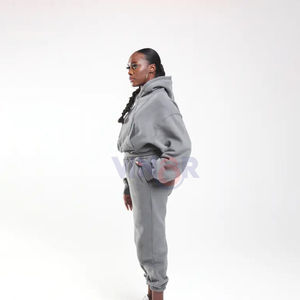 Logo personnalisé OEM Survêtement d'hiver unisexe XXL Pantalon de survêtement respirant à capuche en polaire à séchage rapide Offre Spéciale pour femmes de grande taille Vente en gros - Product Image 3