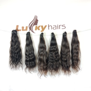 Extensiones de cabello virgen indio alineado de alta calidad Tejido sin químicos Cutícula virgen cruda Estilo de onda natural de Vietnam - Product Image 2