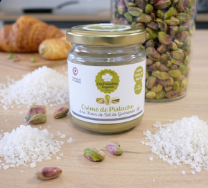 Crema Spalmabile Artigianale di Pistacchio Francese di Alta Qualità Les Pistaches Toquees con Sale Guaranè 190g 6.7oz - Product Image 1