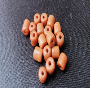 Perles de verre sur mesure aspect ancien finition antique dans des couleurs orange brûlé idéales pour les créateurs de bijoux pour la revente - Product Image 1