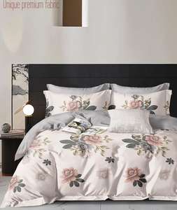 Juego de Sábanas de Tres Piezas de Microfibra Lavada Relajada, Tejido Moderno con Apliques Estampados, Textil para el Hogar de Buena Calidad - Product Image 3