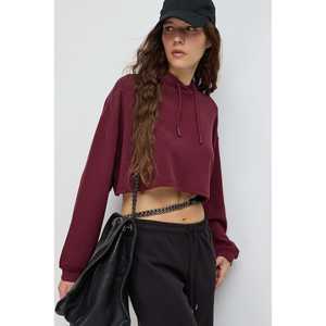 Sweat-shirt court à capuche doux au toucher - Viscose/Polyester pour usage quotidien - Product Image 1