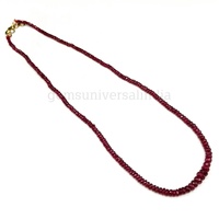 Naturel Longido Ruby Facettes Rondelle Perles Collier Ras Du Cou À La Main Rouge Rubis Dainty Mode Colliers Pour Femmes Hommes En Vrac Prix