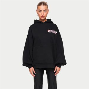 Sudadera con capucha de algodón de alto gramaje, estilo popular, cuello redondo, personalizada, con estampado de letras en relieve, oversize, 2024, venta al por mayor - Product Image 5