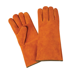 Guantes de soldadura de cuero para hombre con logotipo personalizado impreso, ropa de trabajo cómoda, guantes de soldadura de cuero de la mejor calidad para venta en línea - Product Image 2