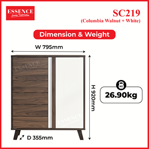 Zapatero Versátil de 2 Puertas y 4 Niveles, Diseño Moderno y Contemporáneo, Mueble para el Hogar, Desarmable, de Madera Aglomerada, SC219 (Nogal de Columbia) - Product Image 6
