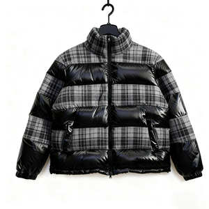 Veste en duvet imprimée coupe-vent écologique pour homme, polyester, col montant, logo personnalisable sur le devant, couleur pour l'hiver, mode décontractée - Product Image 6