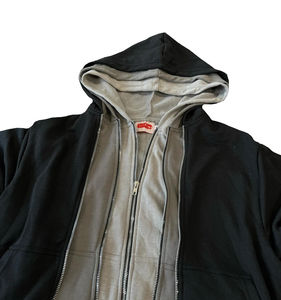 Fabricants de sweats à capuche zippés sur mesure pour hommes, streetwear, coupe courte, délavage acide, style boxy, triple épaisseur, poids lourd - Product Image 4