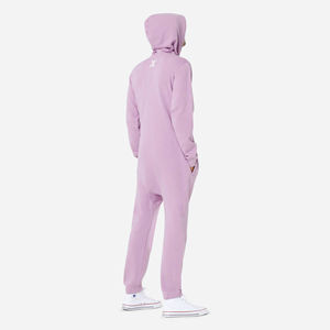 80% Algodón 20% poliéster cepillado en el interior, cremallera bidireccional, Unisex, mono Original Lila - Product Image 3