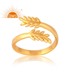 Nuevo diseño elegante 925 plata esterlina 18K chapado en oro anillo Demi joyería fina para mujer regalo para ella - Product Image 1