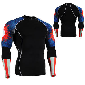 Meilleur 2025 flambant neuf le plus populaire OEM Rash Guard pour les hommes élégant respirant Compression Gym Wear chemise Design le plus fabriqué - Product Image 3
