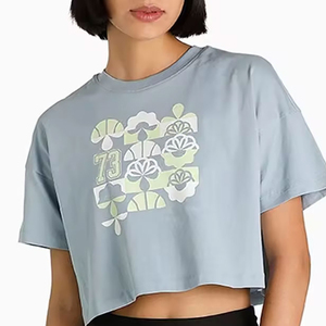 Meilleure qualité Streetwear nouveau doux coton blanc culture t-shirt dames Logo personnalisé respirant séchage rapide femmes haut court t-shirt - Product Image 1