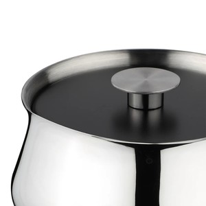 Última Khajoor Pot Metal Fecha Bowl Estilo árabe Durable Acero inoxidable Frutas secas Plato para servir para bodas Hoteles Fiestas Mesa - Product Image 2