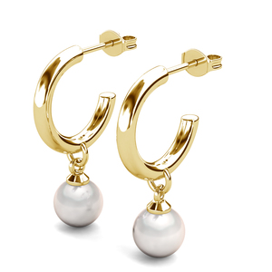 Elegante Daisini oorknopjes in parelstijl, versierd met <span class=keywords><strong>Swarovski</strong></span> parels, sterling zilver 925, loodvrij, nikkelvrij juweel - Product Image 2