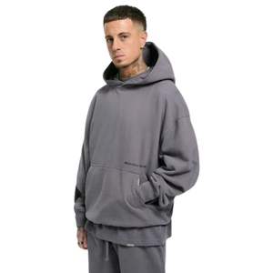 Sweat à capuche OTH surdimensionné personnalisé Core gris en molleton de coton lourd Streetwear coupe décontractée à double capuche doublée vêtements de luxe modernes - Product Image 1