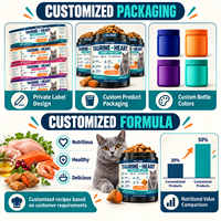 Private Label Taurine Hartondersteunende Kattenkauwstaafjes Kip & Krill smaak Functionele Huisdiertreats voor Hart, Ogen en Energiegezondheid