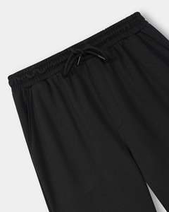 Short de sport noir pour homme-Short noir à cordon de serrage en coton mélangé de qualité supérieure pour toutes les activités - Product Image 3