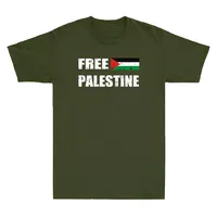 Camiseta con Estampado 3D de la Bandera de Palestina, Estilo Nuevo, Oferta de Otoño, 100% Algodón, Personalizada, Camisetas Free Gaza