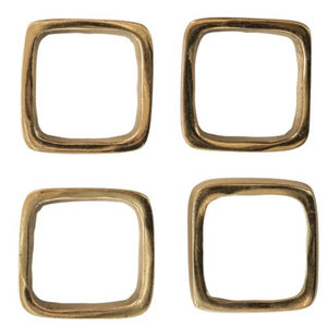 ห่วงรัดผ้าเช็ดปากดีไซน์รูปนกทรงสี่เหลี่ยมชุบทองคลาสสิกจากโลหะอินเดีย - Product Image 6