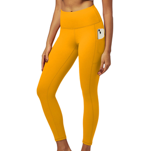 2025 mallas de cintura alta para mujer, venta al por mayor, mallas de Yoga con cintura elástica, las mejores mallas de tela informales para mujer - Product Image 6